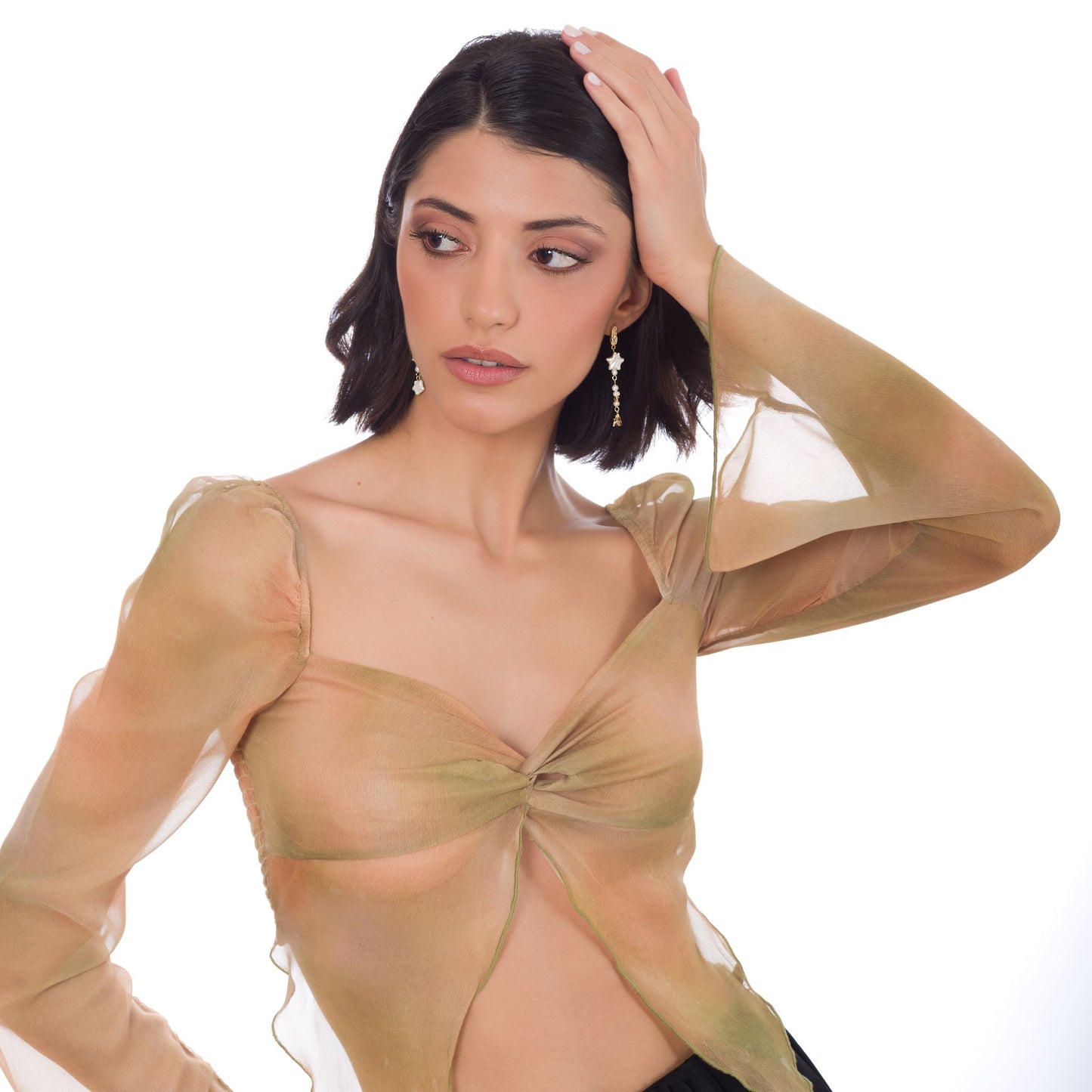 STILISTA– Trendigt pärlörhänge med stjärnformade pärlor