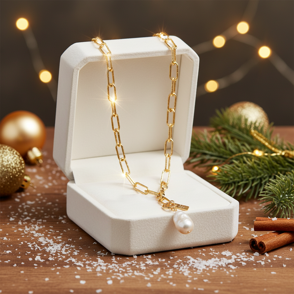 ETHOS STATEMENT - Lyxigt Halsband med Avtagbar Pärla